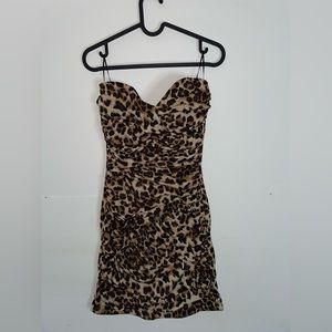 Bailey Girl Dress Cheetah Print Size L
